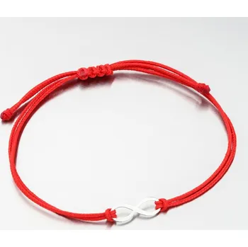 Náramek Náramek bílé zlato 585 provázku se symbolem nekonečno LT14-002-B délka 16 cm