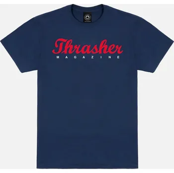 Pánské tričko Triko pánské THRASHER "Script" modré Barva: Modrá, Velikost: XL