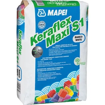 Průmyslové lepidlo Mapei KERAFLEX MAXI S1 BÍLÝ Cementové lepidlo deformovatelné 23KG -1202123