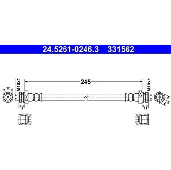 Brzdová hadice Brzdová hadice ATE 24.5261-0246.3