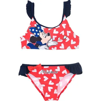 Dívčí plavky Červené dvoudílné plavky Minnie Mouse Velikost: 104