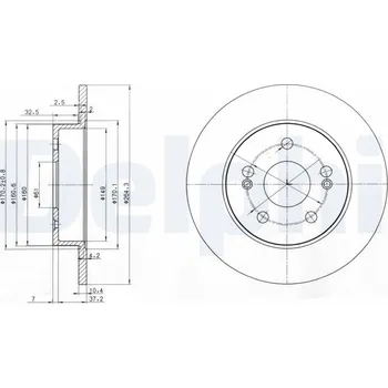 Brzdový kotouč Brzdový kotouč DELPHI BG2698