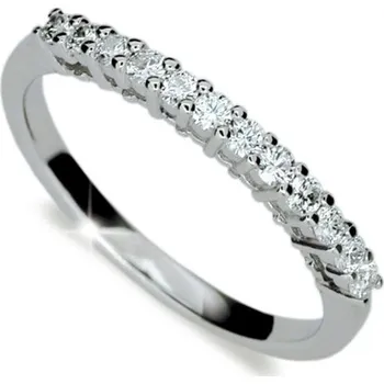 Prsten Zásnubní prsten bílé zlato 585/1000 zirkon 0.384 ct G/SI přírodní diamanty ZP1971D velikost 54