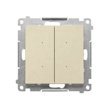 vypínač SIMON TEW2W.01/144 Ovladač osvětlení tlačítkový, 2 násobný, Switch D, Wi-Fi (přístroj s krytem) bílá