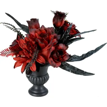Party dekorace Halloween dekorace - Pekelné růže, 28cm