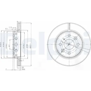 Brzdový kotouč Brzdový kotouč DELPHI BG3074