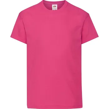 Chlapecké tričko Pink T-shirt Kids Original Fruit of the Loom Fruit of the Loom fuchsiová 2450342