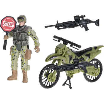 Voják, kloubová figurka s doplňky 10cm, v krabičce