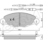 CIFAM Sada brzdových destiček, kotoučová brzda 8223320
