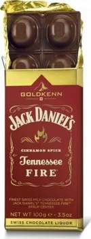 Čokoláda Goldkenn Jack Daniels Tennessee Fire mléčná 37 % 100 g