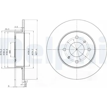 Brzdový kotouč Brzdový kotouč DELPHI BG3764