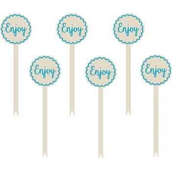 Party dekorace Napichovátka/dekorace enjoy - tyrkysová modrá