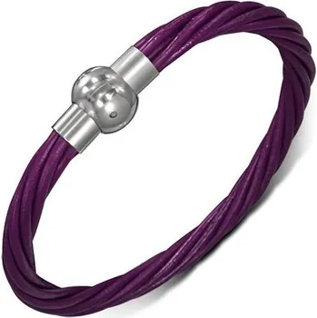 Náramek Dámský náramek ocel kožený GBGO157