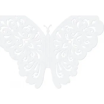 Svatební dekorace Papíroví dekorační motýlci - bílí