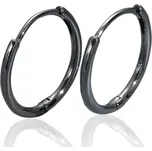 Majya Stříbrné náušnice KARIN 10 mm black Ag/; ≤1,13 g 10439