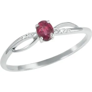 Prsten Dámský prsten přírodní diamant 0.20 ct a rubín GKW46582RUB velikost 49