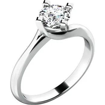 Prsten Dámský prsten bílé zlato 585/1000 přírodní diamant 0.60 ct G/SI 10779D velikost 49