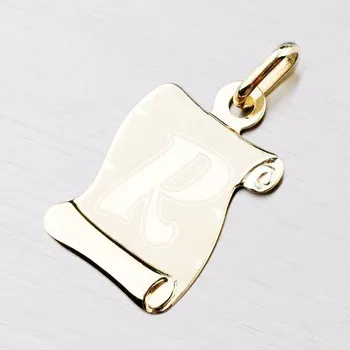 Přívěsek Přívěsek žluté zlato 585 pergamen s písmenkem R 43-2065-R