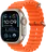 Apple Watch Ultra 2 49 mm, titan s oranžovým oceánským řemínkem