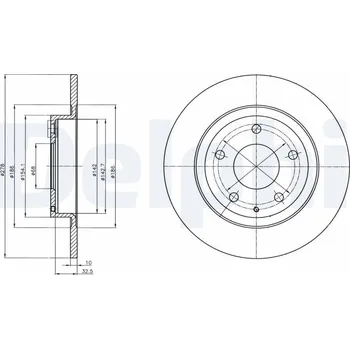 Brzdový kotouč Brzdový kotouč DELPHI BG4534C