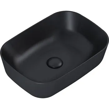 Lotosan Charmant umyvadlo na desku, 45,5x32,5, matné černé, LK5058