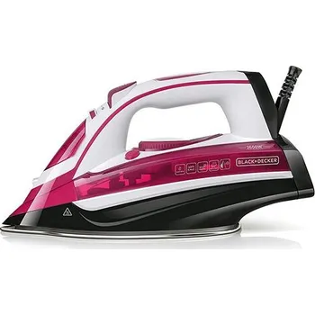 Domácí spotřebič Žehlička Black+Decker, BXIR2600E, napařovací, keramická žehlící plocha, režim ž