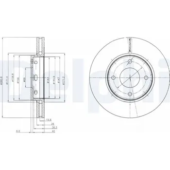 Brzdový kotouč Brzdový kotouč DELPHI BG4127