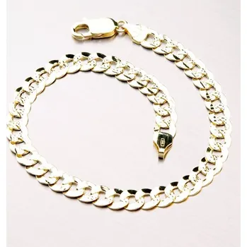 Náramek Náramek žluté zlato 585 Pancer s gravírováním 44-1220 délka 18 cm