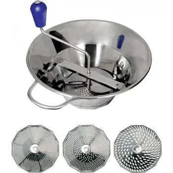 Cedník a síto L.TELLIER LT-X3F Síto pasírovací 31 cm nerez sada 3 disků