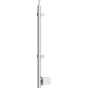 Zábradlí Hahn Steel Rohový sloupek O42,4 mm se 4 úchyty do skla, broušená AISI 304 Těsnění pro sklo: 6mm