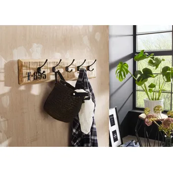 Předsíňová stěna FABRICA Nástěnný vešák 66x13 cm, mango