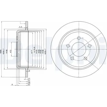 Brzdový kotouč Brzdový kotouč DELPHI BG3073