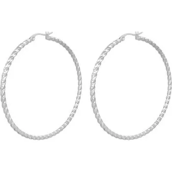 Náušnice Dámské náušnice ocel kruhy kroucené 40 mm GGEO099