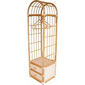 Paraván Axin Trading3 Ratanová police s věšákem medová 6847