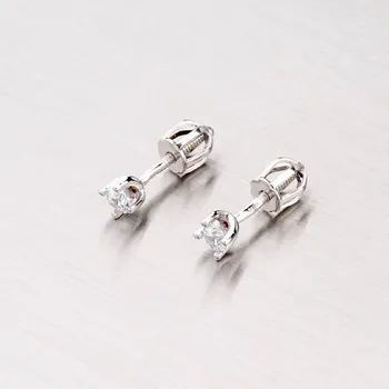 Náušnice Dámské náušnice bílé zlato 585 zirkon se - 42-31049