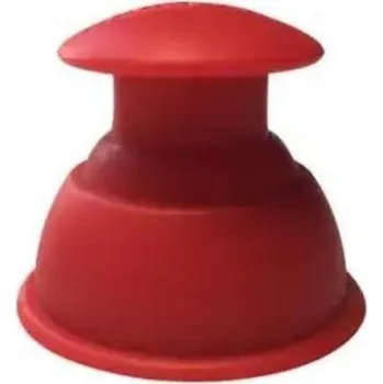 Masážní přístroj Silikonové masážní baňky s rukojetí - červená 5,6 cm