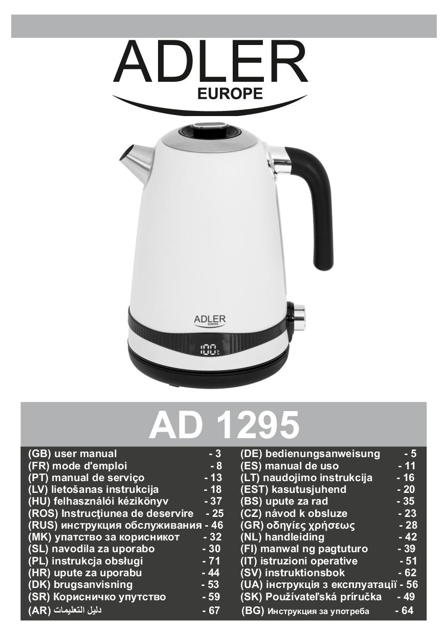 Návod k obsluze Adler Europe Group AD 1295 - Zbozi.cz