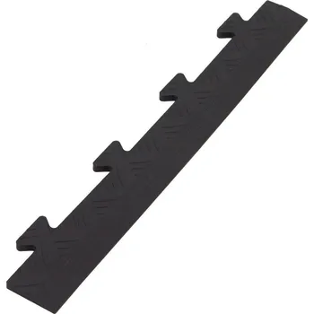 Černý (PVC) vinylový nájezd "samec" pro dlaždice Tenax - 48 x 7 x 0,8 cm