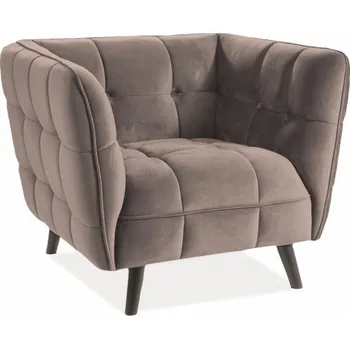 Křeslo Křeslo CASTELLO 1 Velvet, béžový Bluvel 28/wenge