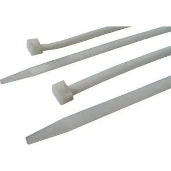 Stahovací páska TAVOBAL Stahovací pásky bílé 3,6*370 mm, balení 100 ks