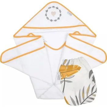 Klups Osuška s kapucí 100x100 cm s bambusovou žínkou Tropics