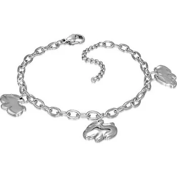 Náramek Dámský náramek ocel přívěsky GNBB533 délka 19 cm