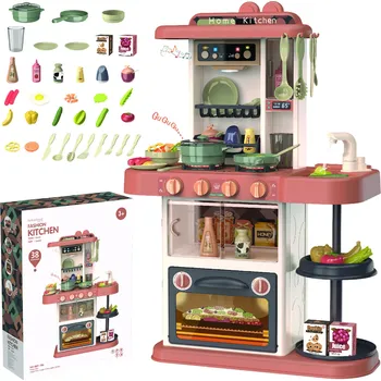 Dětská kuchyňka Kamari Velká kuchyňská souprava s doplňky hnědá