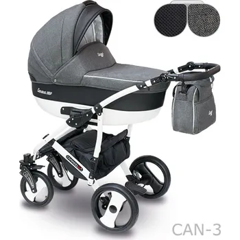 Kočárek Dětský kočárek Camarelo Carera New, CAN-3 Tmavá šedá+černá
