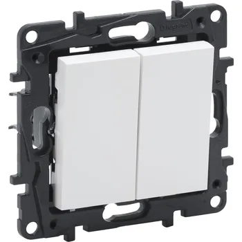 tlačítko Legrand 863112 NILOE S. TLAČÍTKO DVOJ.BÍLÁ
