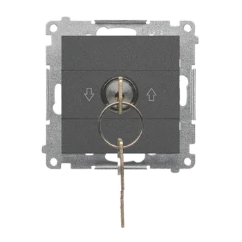 vypínač SIMON TWZK.01/116 Spínač žaluziový na klíč, 3 polohový, řazení 1-0-2, 5 A / 250 V~ bílá