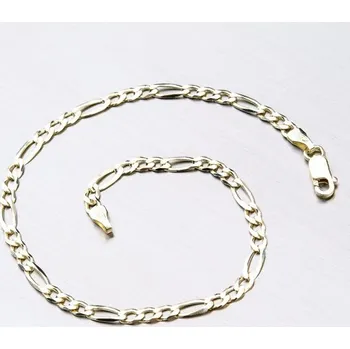 Náramek Náramek žluté zlato 585 - Figaro 3+1 44-1185 délka 17 cm