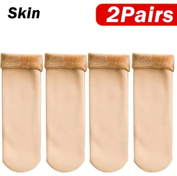 Dámské ponožky Dámské termo ponožky s vnitřním chlupem Barva: tělová, Množství: 2 páry