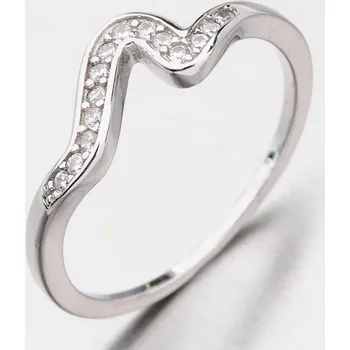 Prsten Dámský prsten stříbro 925 zirkon zdobený GST-11434 velikost 58