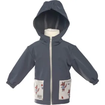 Dívčí bunda Dětská softshellová bunda s membránou Monkey Mum® - Tajuplný výlet s liškou 74/80